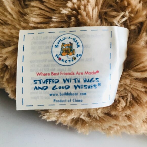 Build A Bear Workshop Bear Plush Stuffed Animal Light Brown Teddy Original Tag - Picture 6 of 9
